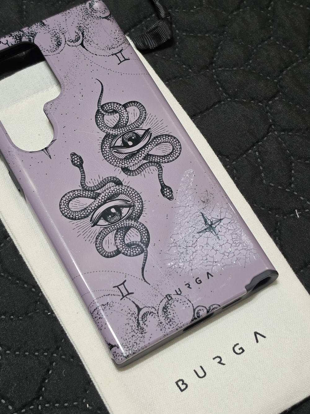 Burga Samsung S24 Ultra Gemini Lavender Snake Eye Pattern Phone Case